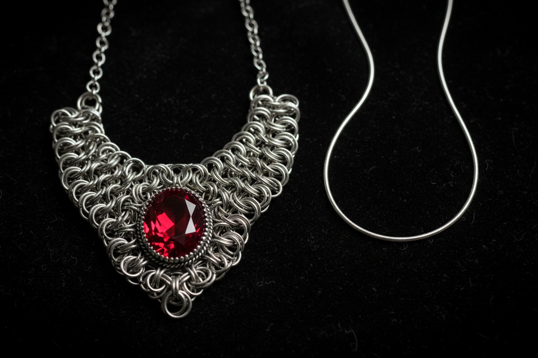Chainmail Necklace vs Regular Necklace: Which Makes a Stronger Gothic Statement?