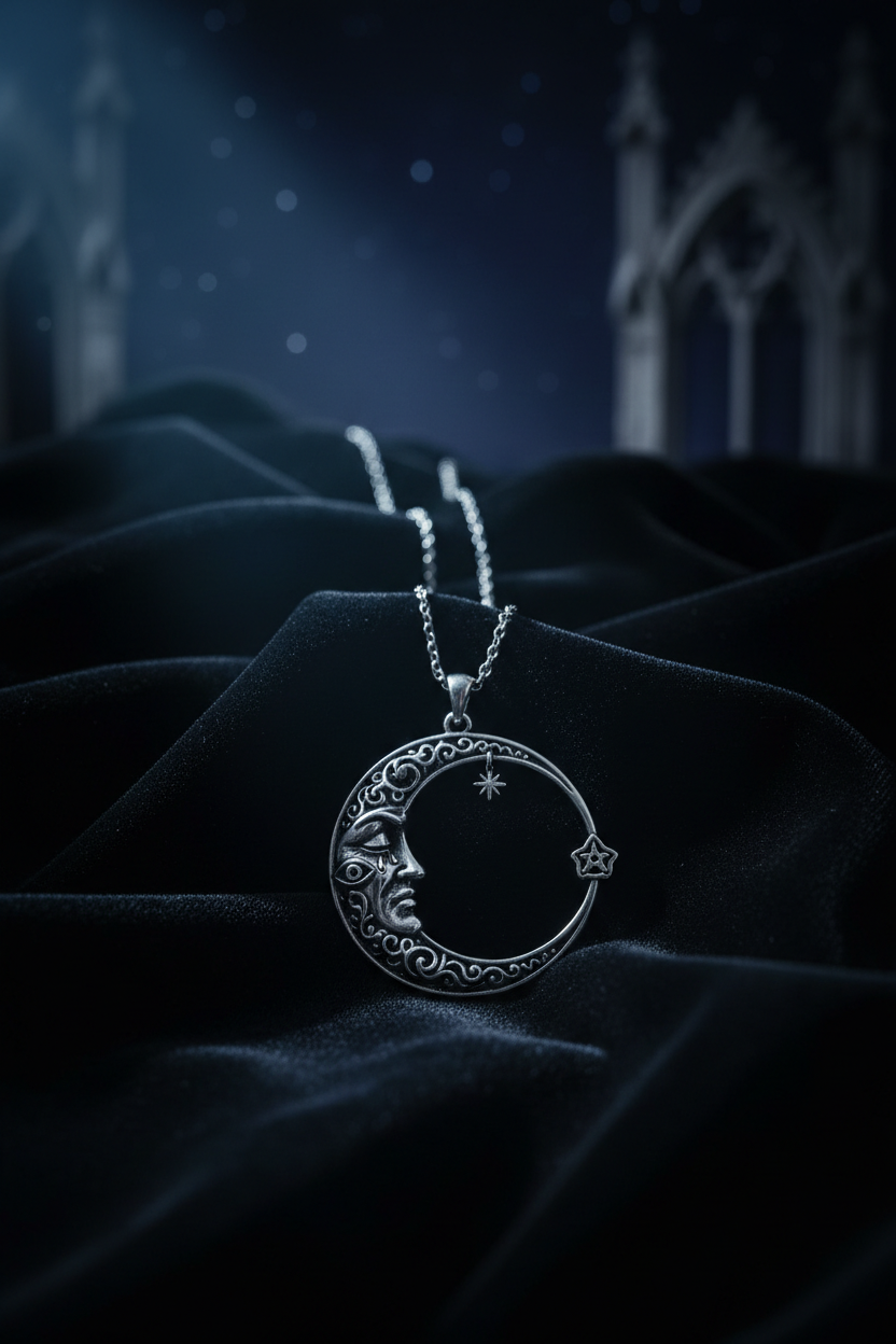Moon Symbolism in Gothic Jewellery and Dark Aesthetic Style