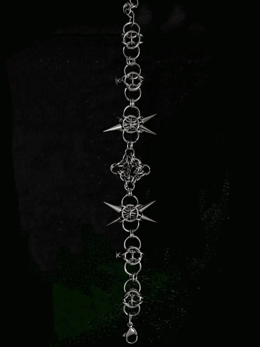 Aether Spike Orb Chainmail Bracelet - orb detail