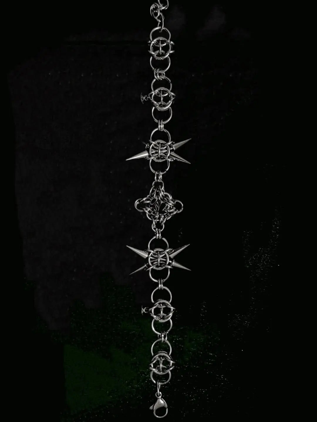 Aether Spike Orb Chainmail Bracelet - orb detail