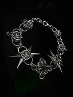 Aether Spike Orb Chainmail Bracelet - side angle