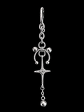 arc sigil chain drop earrings handcrafted gothic occult jewellery stainless steel