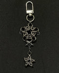 Astral Knot Chainmail Keychain — Handmade Gothic Star Keyring