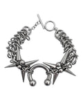 C-Sigil Spike Chainmail Bracelet - front view