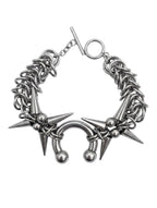 C-Sigil Spike Chainmail Bracelet - front view