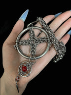 Crimson Nexus Orb Chainmail Keychain - Limited Edition Handmade Gothic EDC