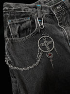 Crimson Nexus Orb Chainmail Keychain - Limited Edition Handmade Gothic EDC