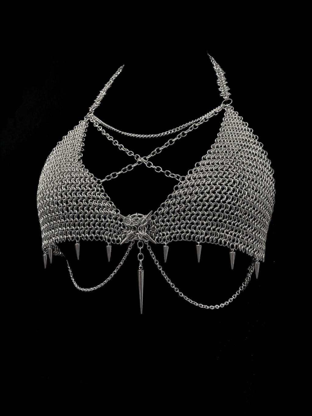 gothic chainmail bikini set handmade steel dark fashion alternative styling