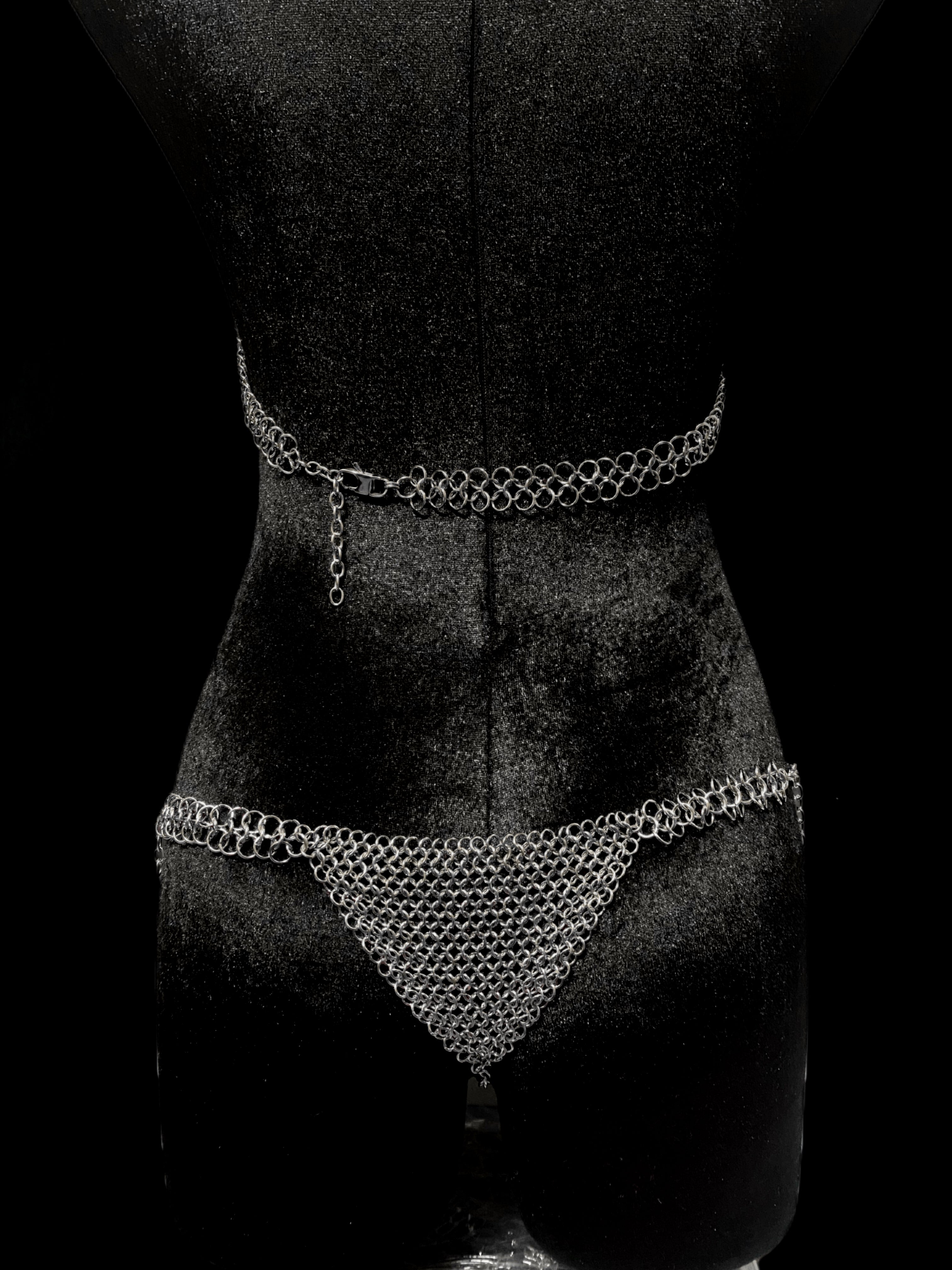 Gothic Chainmail Lingerie - Handmade Stainless Steel Chainmail Bikini Set