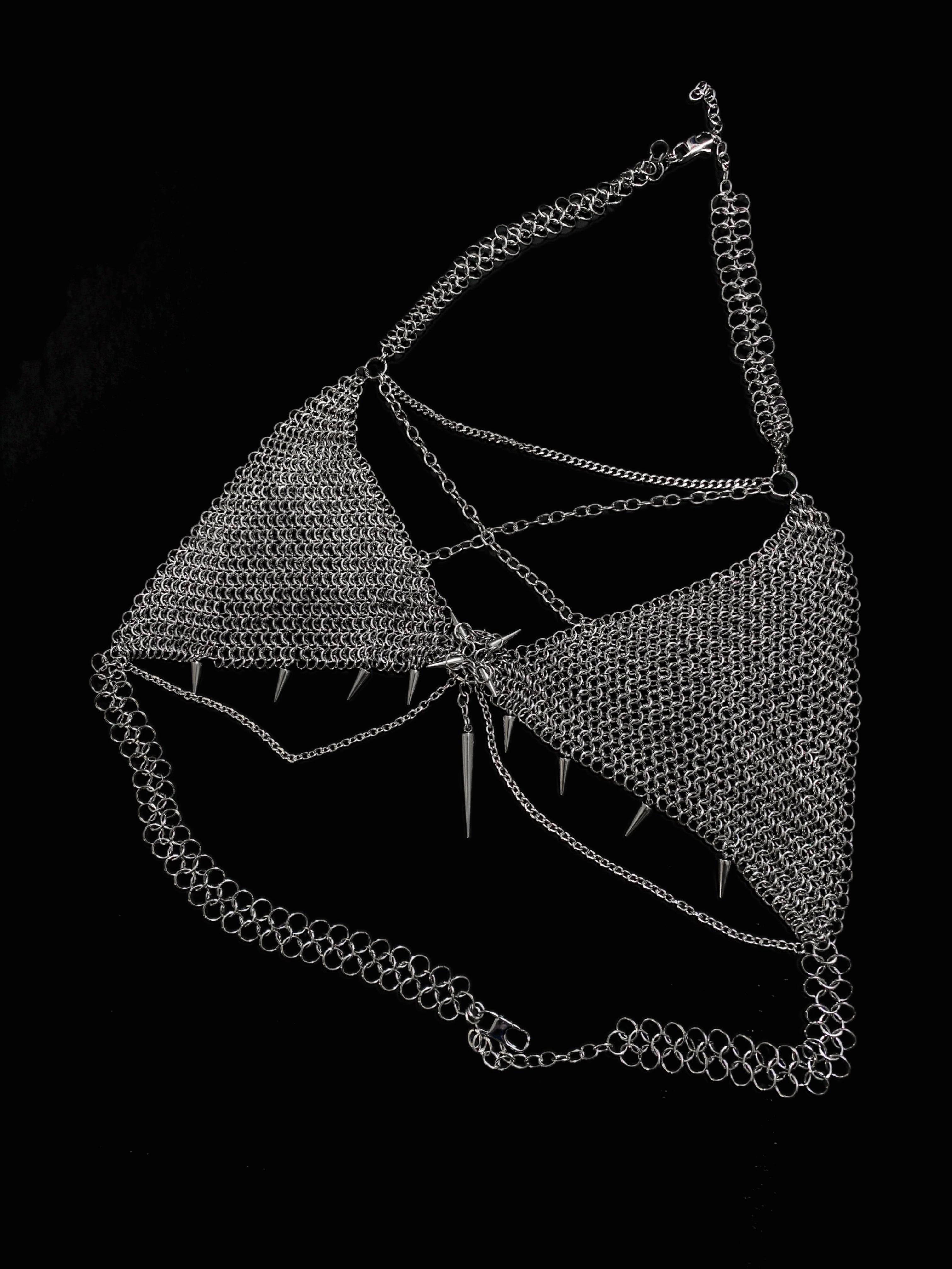Gothic Chainmail Lingerie - Handmade Stainless Steel Chainmail Bikini Set