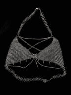 gothic chainmail lingerie set handcrafted chainmail bra alternative festival fashion