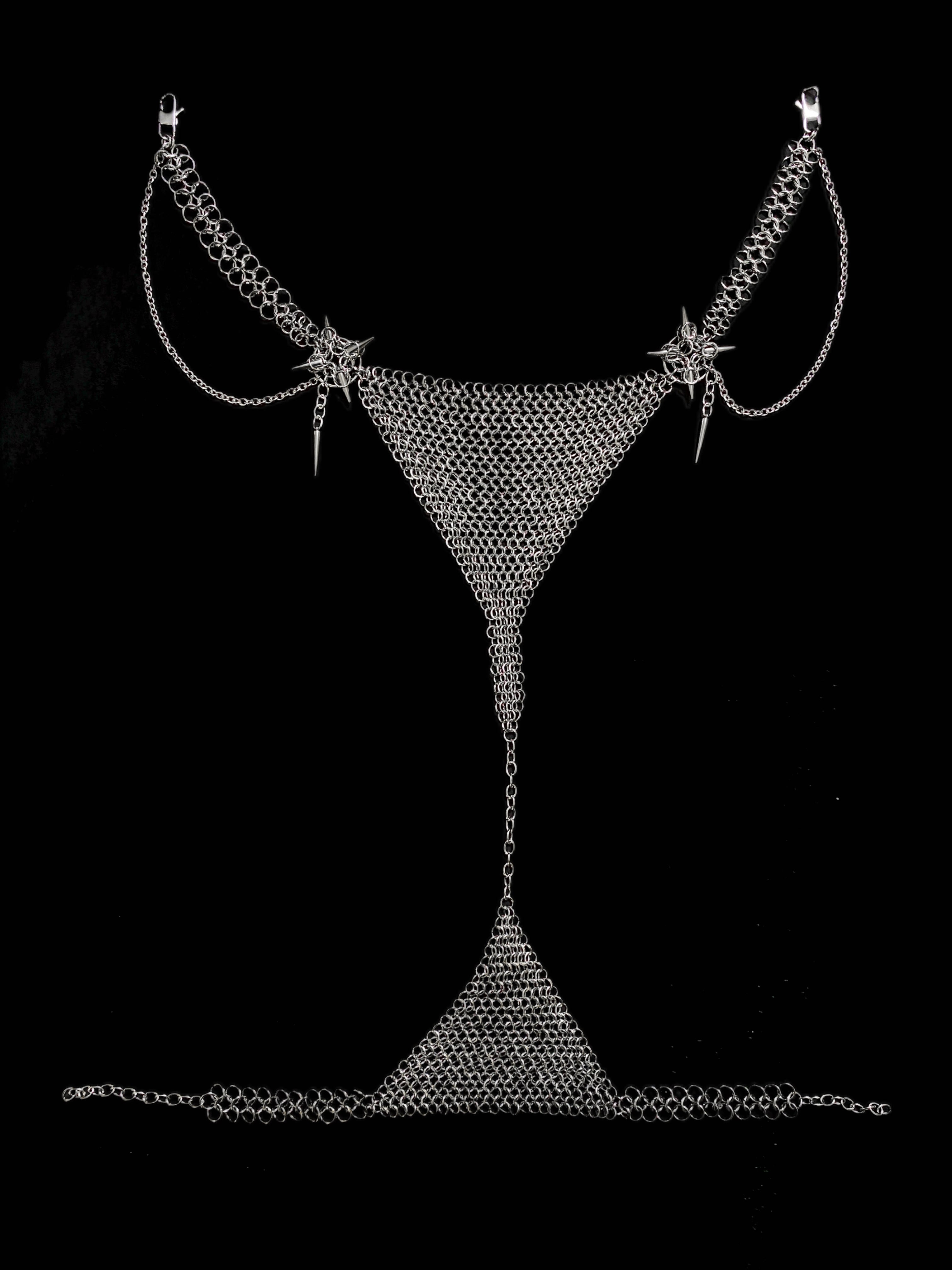 Gothic Chainmail Lingerie - Handmade Stainless Steel Chainmail Bikini Set