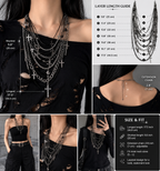 Midnight Relic Layered Chain Statement Necklace