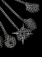 gothic hand harness chainmail spike bracelet handmade stainless steel dark jewellery