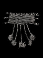 Gothic Spike Chainmail Hand Harness Bracelet