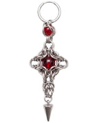 Crimson Sigil Chainmail Drop Earrings – Handmade Gothic Alternative Jewelry