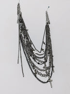 Midnight Relic Layered Chain Statement Necklace