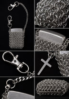 Medieval Chainmail Zippo Lighter Holder – Hand-Forged Metal Sleeve